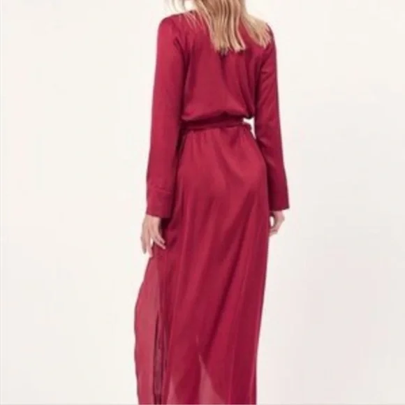 For Love & Lemons La Lydia Wrap Dress in Red, Sz S - Picture 3 of 6
